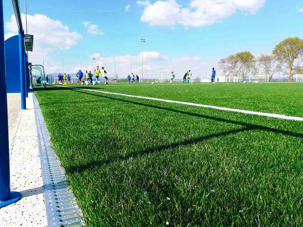 Drainage channels at Ibaia, the training grounds of Deportivo Alavés