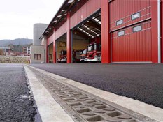 Photo #1 of project The importance of correct storm drainage in a fire station