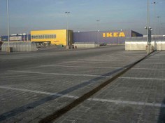 Foto 1 del proyecto IKEA de  Cracovia- Polonia con drenaje ULMA